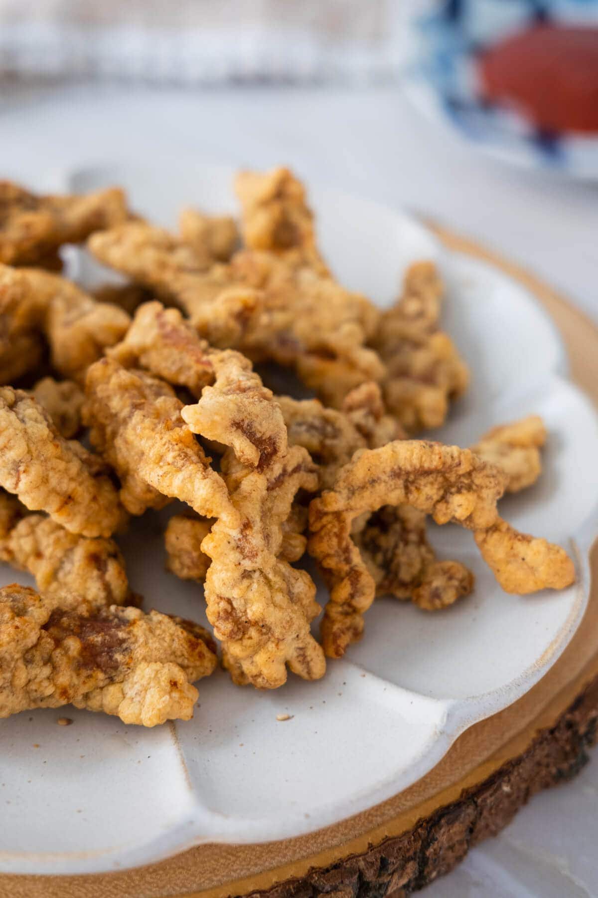 Crunchy fried pork shoulder.