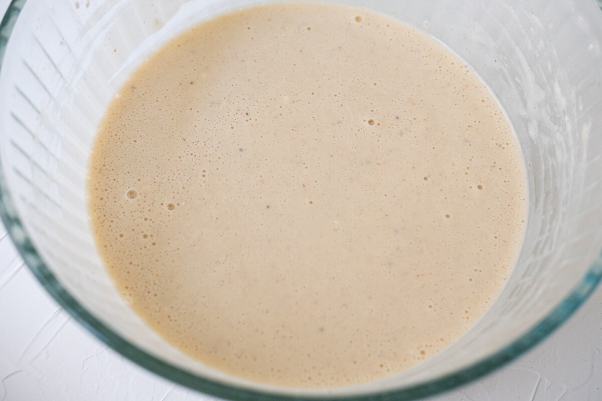 Smooth batter in a bowl.