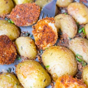 Parmesan crusted potatoes recipe.