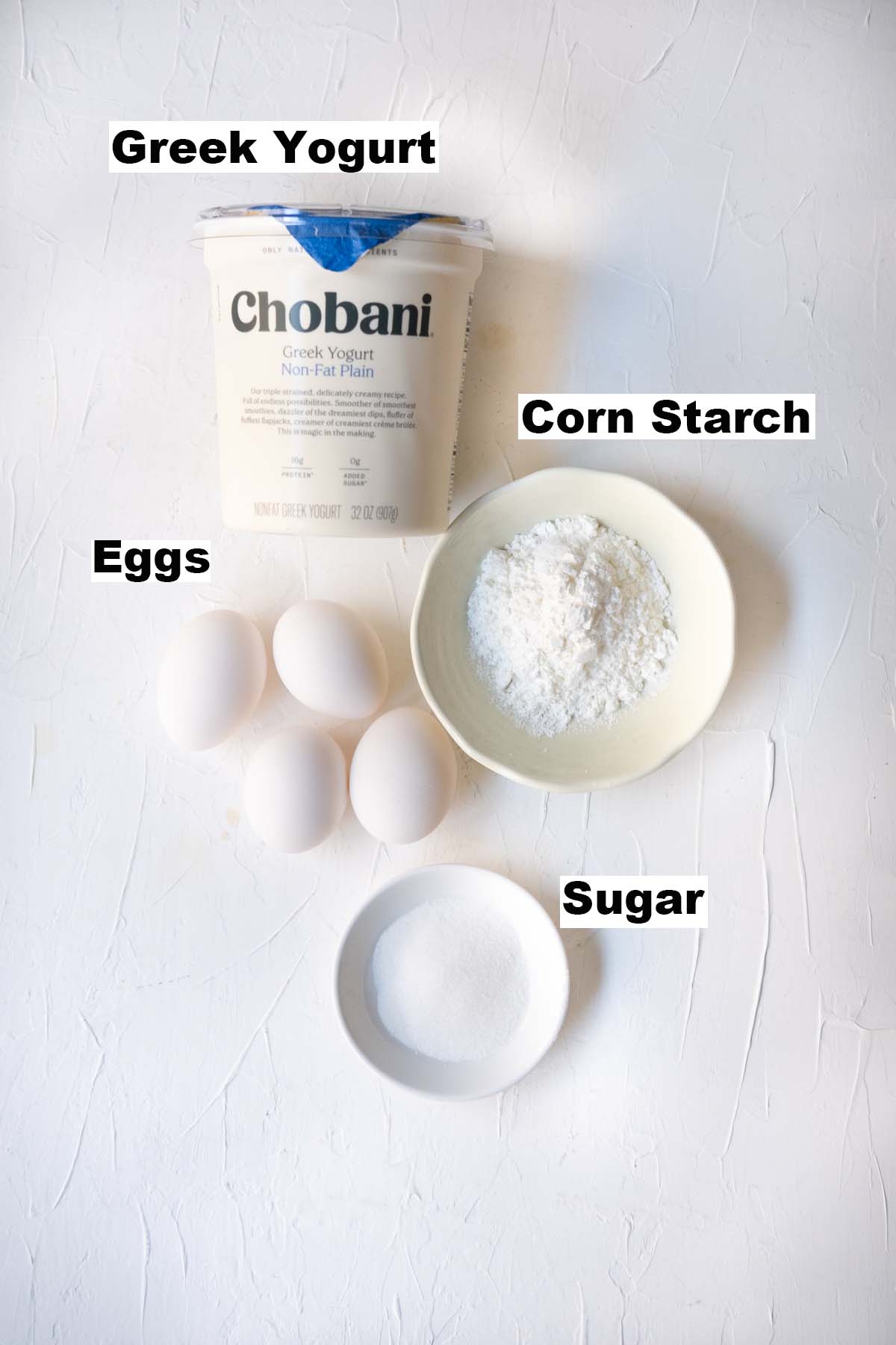 Ingredients of 4 ingredients greek yogurt cake recipe. 