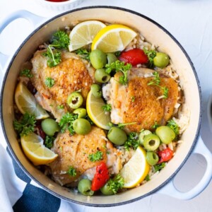 One-pot cajun chicken and rice recipe.