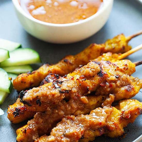 Chicken satay. 