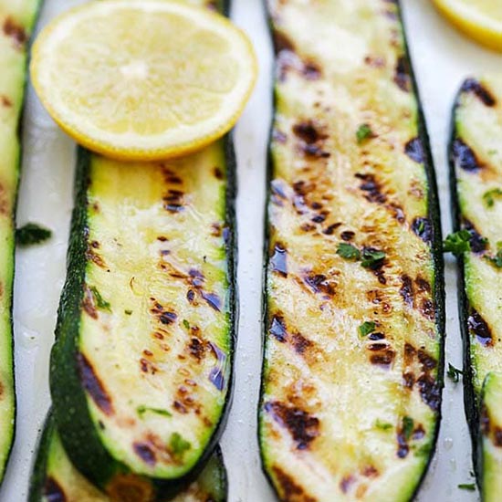 Savory lemon butter grilled zucchini. 