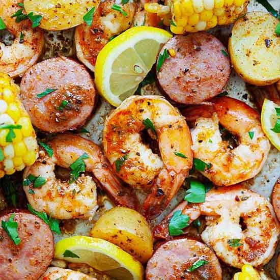 Easy shrimp boil with Cajun butter recipe. 