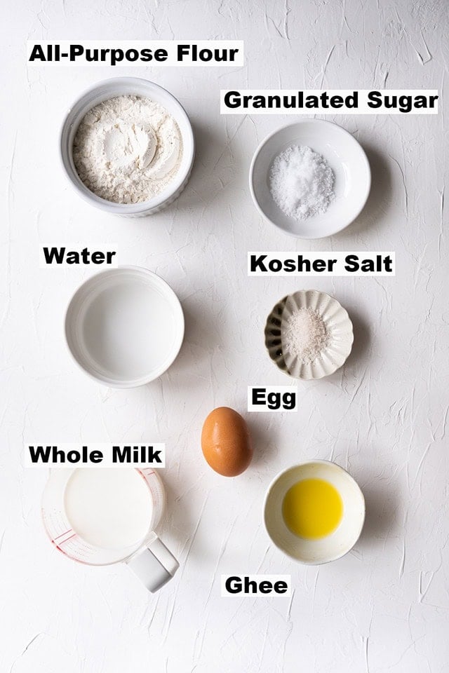 Ingredients used to make Roti Canai.