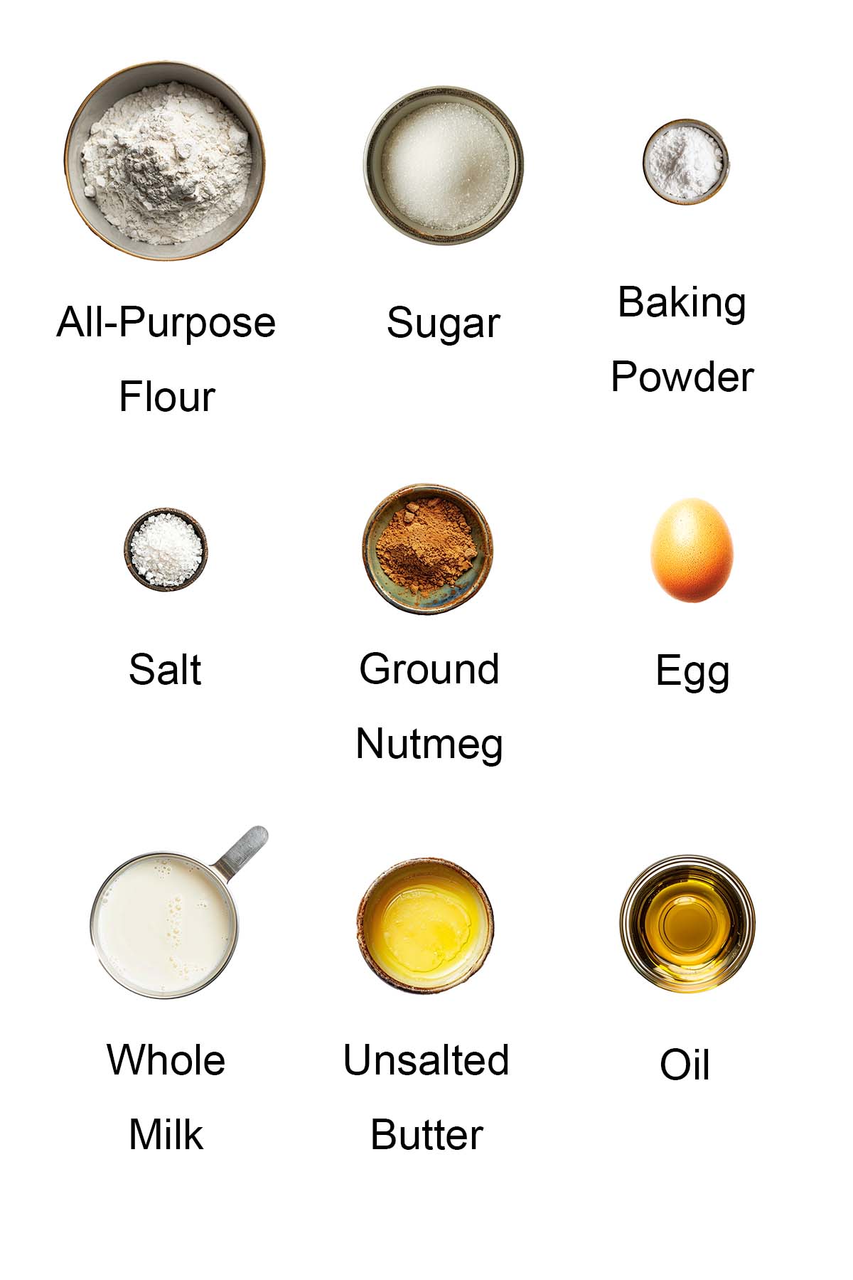 Ingredients for donut holes. 